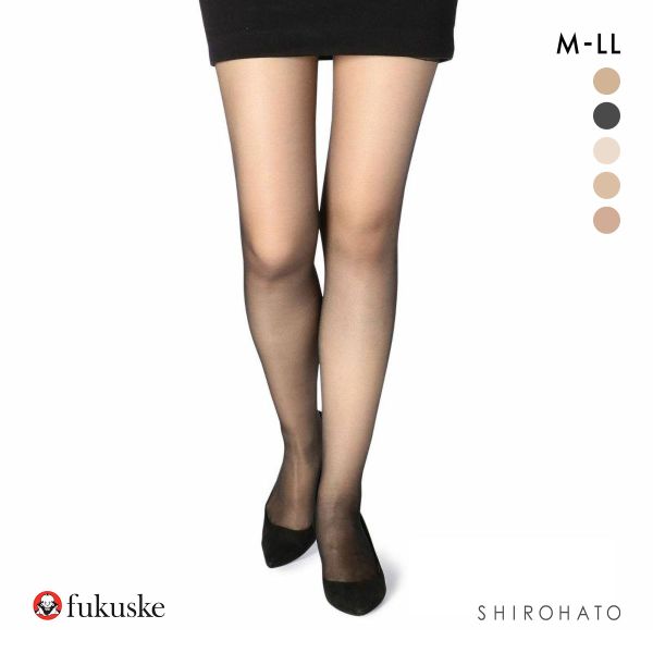 福助 夏に雪が降る シルキーサポート サマー ストッキング 3足セット レディース パンスト fukuske