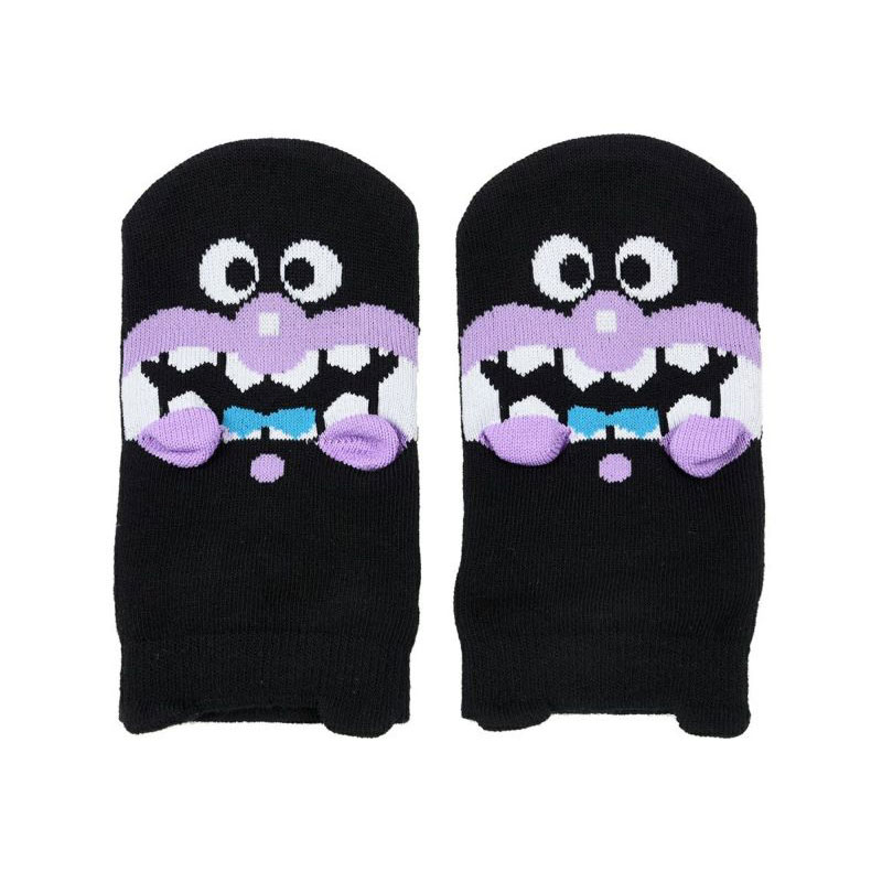 福助 Fukuske キッズ アンパンマン パペット スニーカー丈 ソックス 靴下 13-19cm(BK-ブラック-13-19cm)