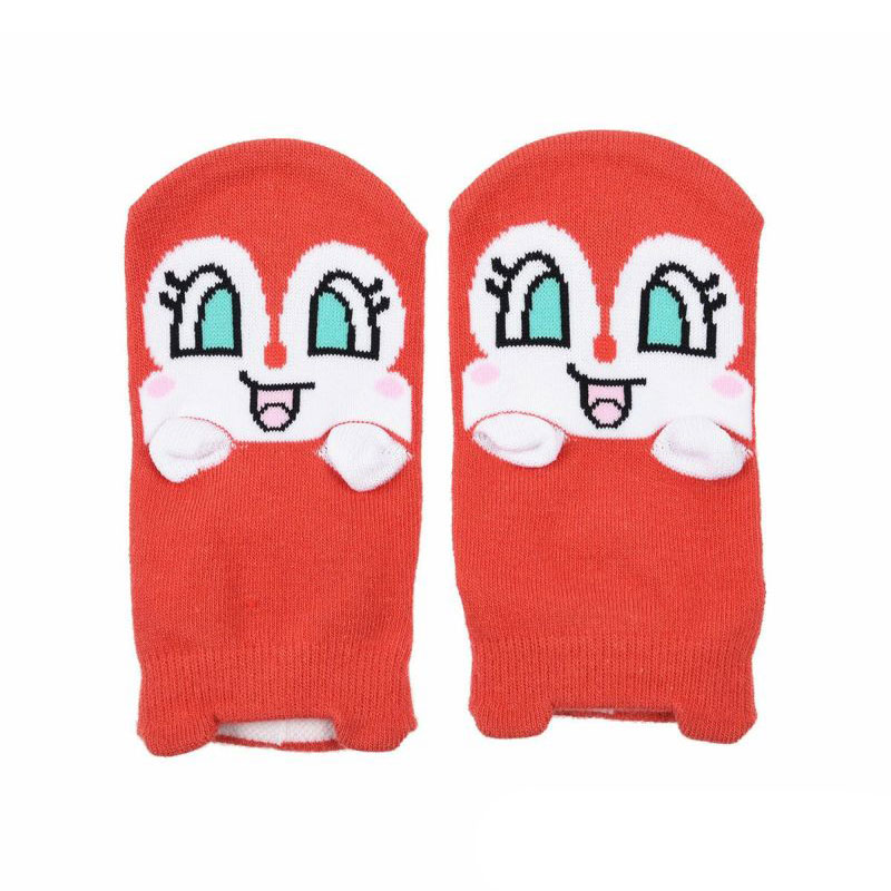 福助 Fukuske キッズ アンパンマン パペット スニーカー丈 ソックス 靴下 13-19cm(RE2-レッド2-13-19cm)