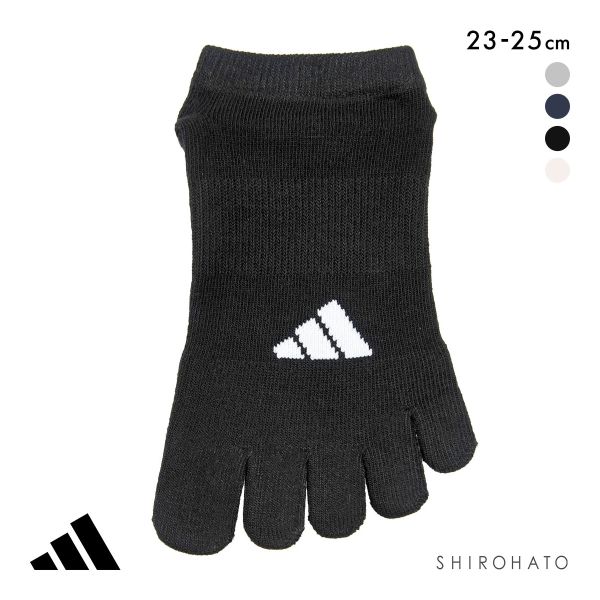 アディダス 足底滑り止め付き 5本指 スニーカー丈 ソックス レディース adidas 23-25cm