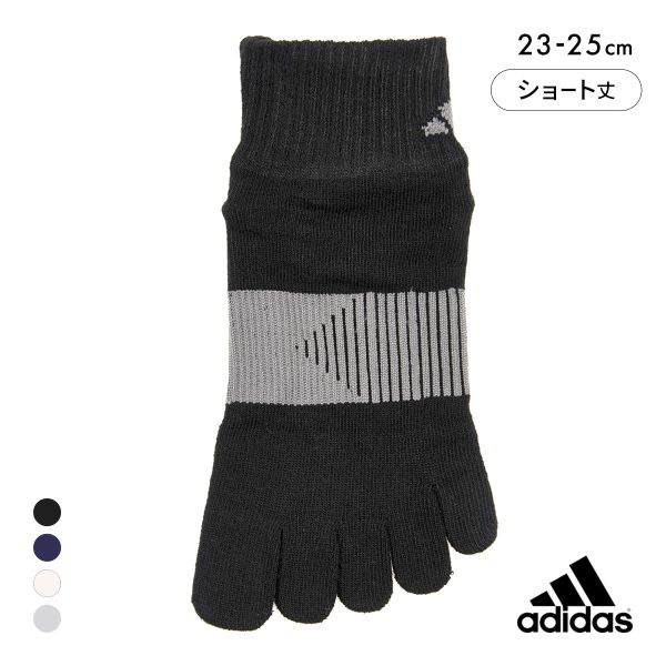 アディダス 滑り止め付き 5本指 ショート丈 ソックス レディース 靴下 23-25cm adidas