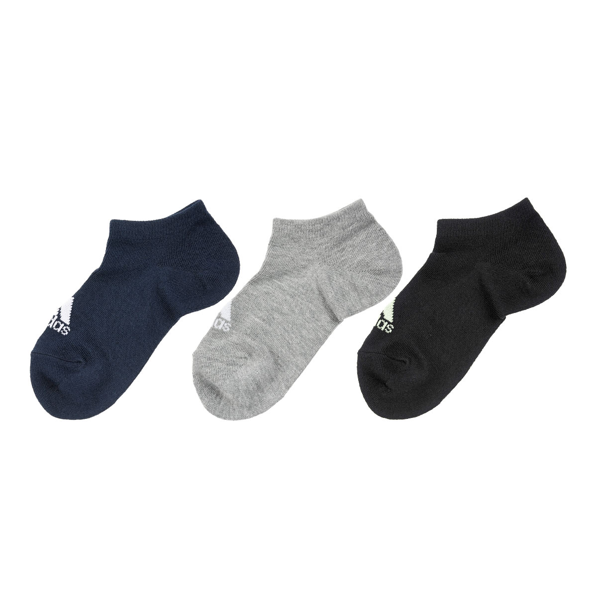アディダス adidas スニーカー丈ソックス 三足組 レディース ワンポイント 消臭 定番 ベーシック 23-25cm(MIX-ミックス-23-25cm)