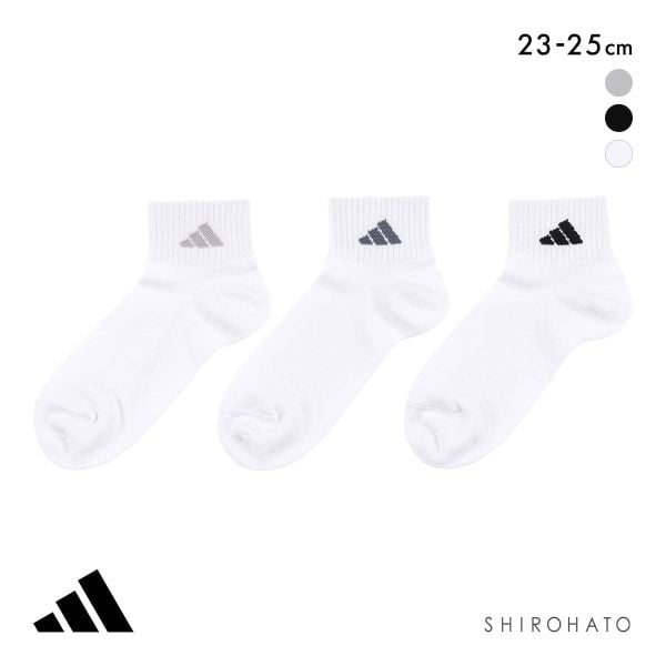 アディダス ショート丈 ソックス 3足セット レディース 靴下 adidas 消臭 破れにくい 23-25cm