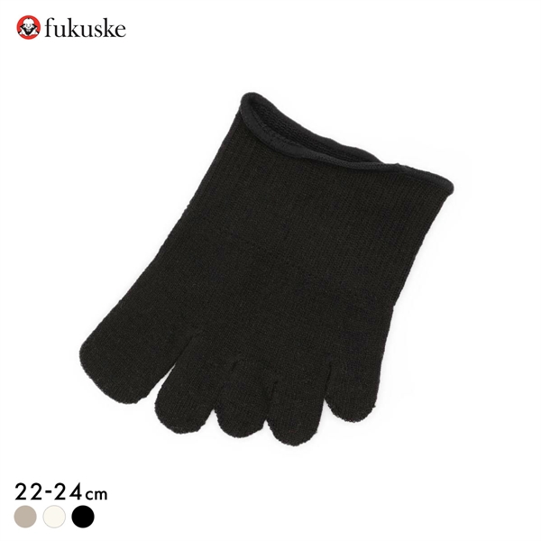 福助 シルク つま先5本指 ソックス レディース fukuske 天然素材 絹混