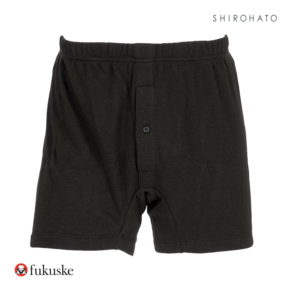 福助 fukuske 出雲ソフト IZUMO SOFT パイル生地 ニットトランクス メンズ ボトムス インナー 前あき(BK-ブラック-M)