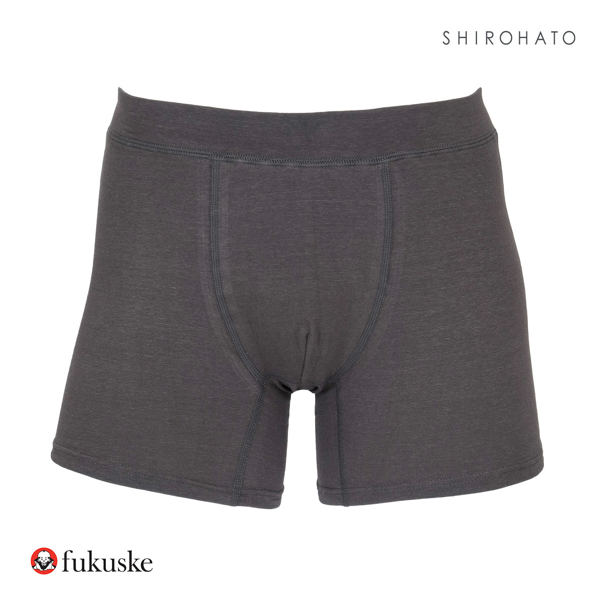 福助 fukuske 出雲ソフト IZUMO SOFT 綿混 ボクサーブリーフ メンズ ボトムス インナー 前とじ(CGY-チャコールグレー-M)