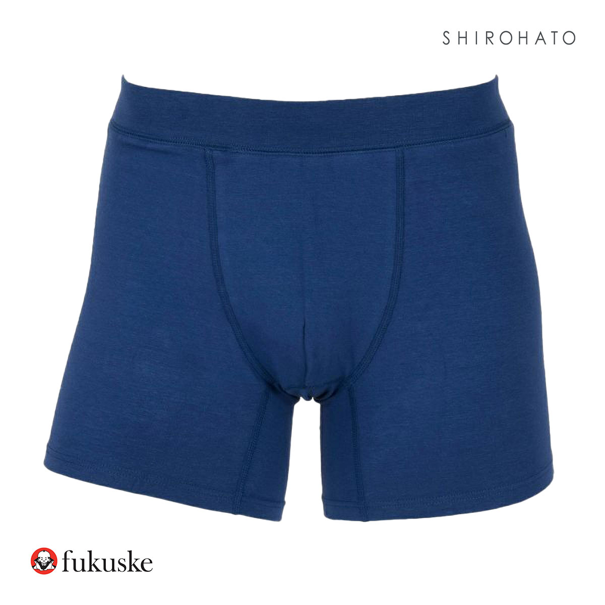 福助 fukuske 出雲ソフト IZUMO SOFT 綿混 ボクサーブリーフ メンズ ボトムス インナー 前とじ(BU-ブルー-M)