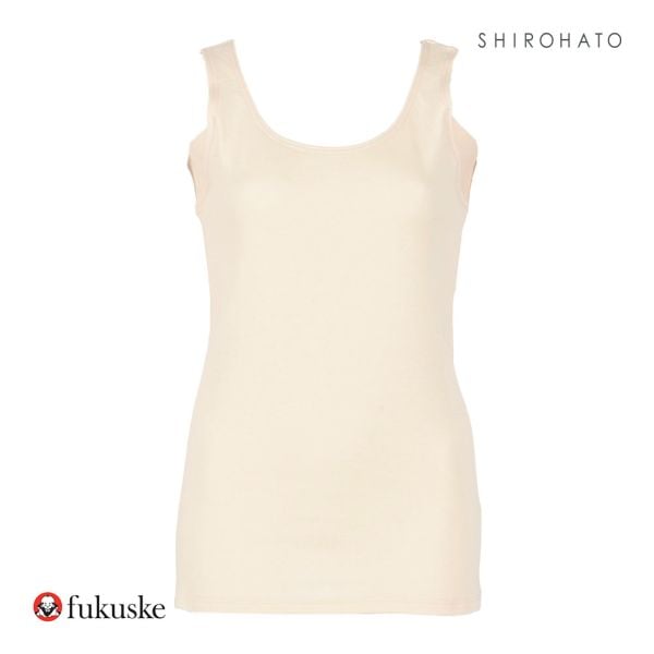 福助 fukuske 満足 出雲ソフト IZUMO SOFT やわらか熟成綿 接結ガーゼ タンクトップ 汗取り付き レディース 綿100％ インナー