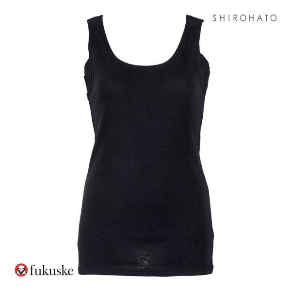 福助 fukuske 満足 出雲ソフト IZUMO SOFT やわらか熟成綿 接結ガーゼ タンクトップ 汗取り付き レディース 綿100％ インナー