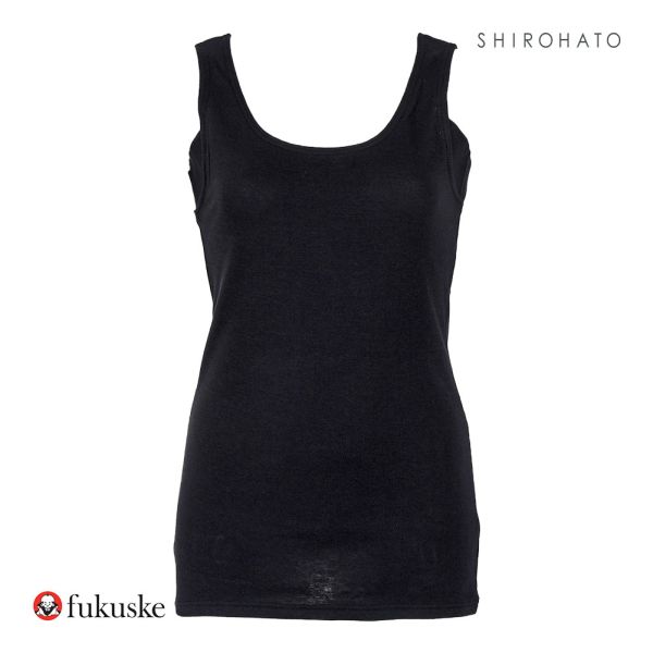 福助 fukuske 満足 出雲ソフト IZUMO SOFT やわらか熟成綿 接結ガーゼ タンクトップ 汗取り付き レディース 綿100％ インナー