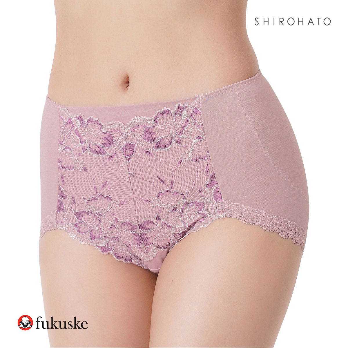福助 fukuske 満足 お腹・ヒップ引き上げ スタンダードショーツ レディース やや深履きタイプ ヒップアップ 37-3172 単品(PI-ピンク-M)