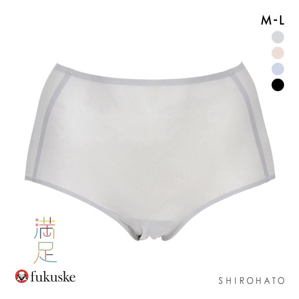 福助 満足 美涼活 メッシュ 深ばき ショーツ レディース 接触冷感 fukuske