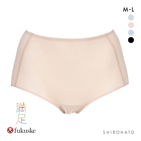 福助 満足 美涼活 メッシュ 深ばき ショーツ レディース 接触冷感 fukuske
