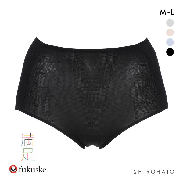 福助 満足 美涼活 メッシュ 深ばき ショーツ レディース 接触冷感 fukuske