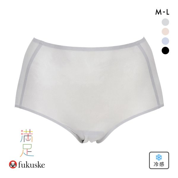 福助 満足 美涼活 メッシュ 深ばき ショーツ レディース 接触冷感 fukuske