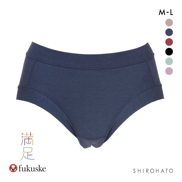 福助 Fukuske レディース 満足 美温活 よもぎ蒸し ノーマルショーツ 袋入り 単品