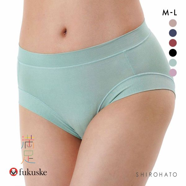 福助 Fukuske レディース 満足 美温活 よもぎ蒸し ノーマルショーツ 袋入り 単品