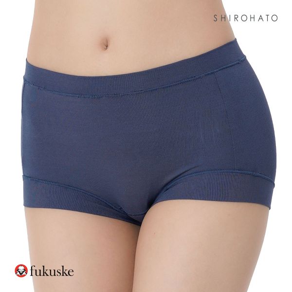 福助 Fukuske レディース 満足 美温活 よもぎ蒸し 一分丈ショーツ 袋入り 単品