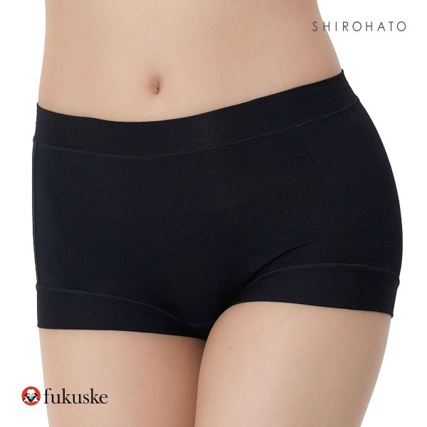 福助 Fukuske レディース 満足 美温活 よもぎ蒸し 一分丈ショーツ 袋入り 単品