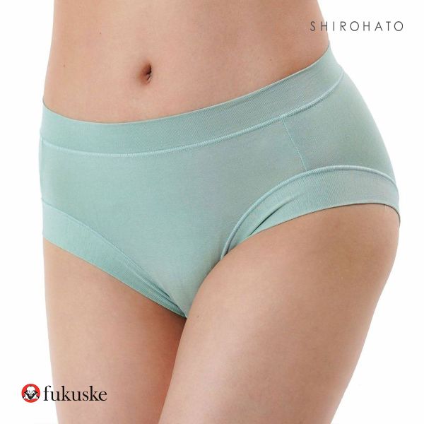 福助 Fukuske レディース 満足 美温活 よもぎ蒸し 一分丈ショーツ 袋入り 単品