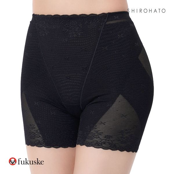 福助 fukuske 満足 メリハリサポート 1分丈 ガードル レディース ボトムス 補正 ショーツガードル 補正下着 単品