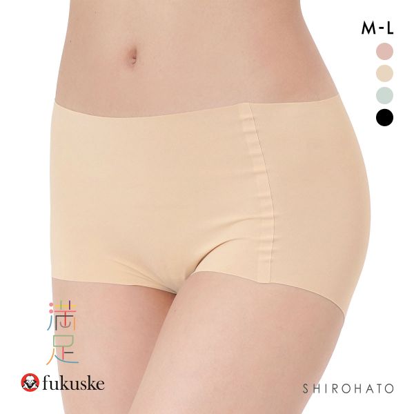 福助 満足Styling ふわっとAirなソフトタッチ シームレス 1分丈 ショーツ レディース ボクサー fukuske