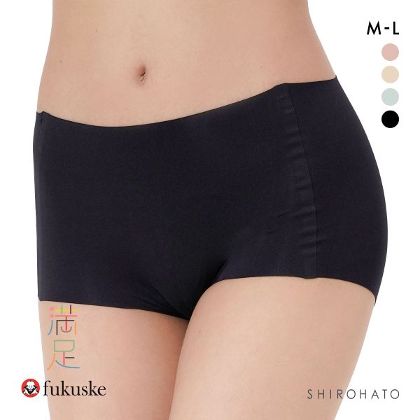 福助 満足Styling ふわっとAirなソフトタッチ シームレス 1分丈 ショーツ レディース ボクサー fukuske