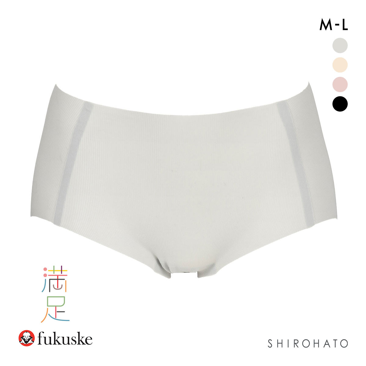 福助 満足Styling すうっとAirな涼感タッチ シームレス スタンダード ショーツ レディース fukuske(LGY-薄グレー-M)