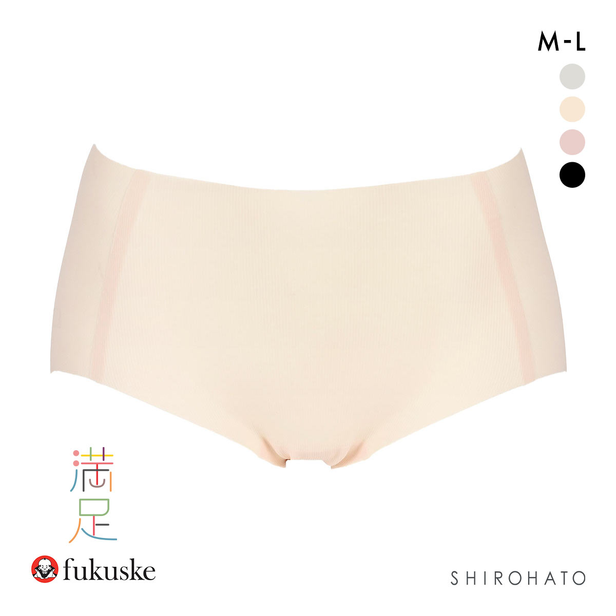 福助 満足Styling すうっとAirな涼感タッチ シームレス スタンダード ショーツ レディース fukuske(CR-クリーム-M)