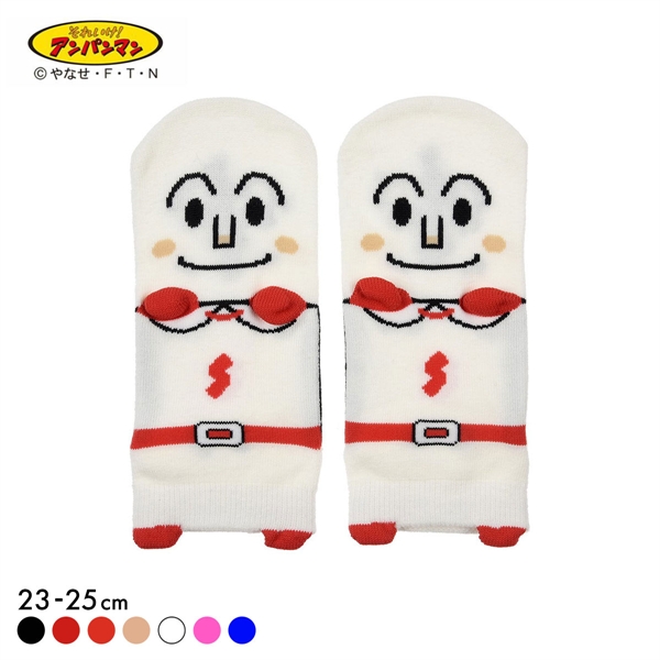 福助 Fukuske レディス アンパンマン パペット スニーカー丈 くるぶし丈 ソックス 靴下 23-25cm