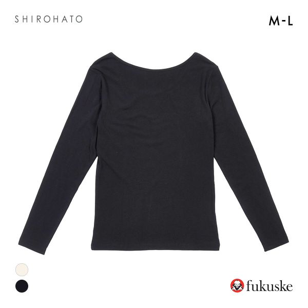 福助 ステキシアー バレエネック 2WAY 長袖シャツ レディース インナー fukuske