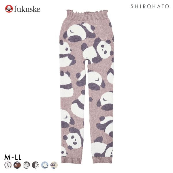 福助 ふんわりあったか モコパン レディース レギンス ロングパンツ ルームウェア fukuske