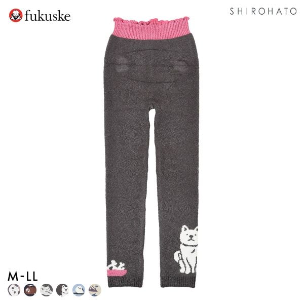 福助 ふんわりあったか モコパン レディース レギンス ロングパンツ ルームウェア fukuske