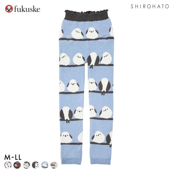 福助 ふんわりあったか モコパン レディース レギンス ロングパンツ ルームウェア fukuske