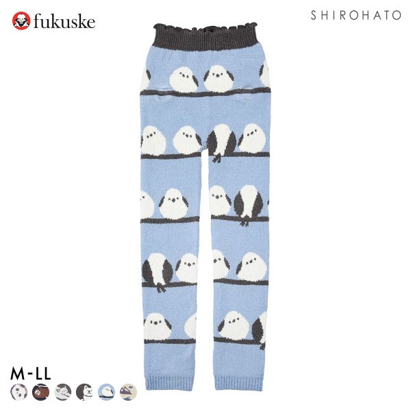 福助 ふんわりあったか モコパン レディース レギンス ロングパンツ ルームウェア fukuske