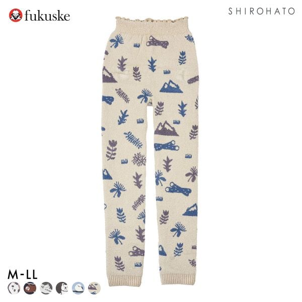 福助 ふんわりあったか モコパン レディース レギンス ロングパンツ ルームウェア fukuske
