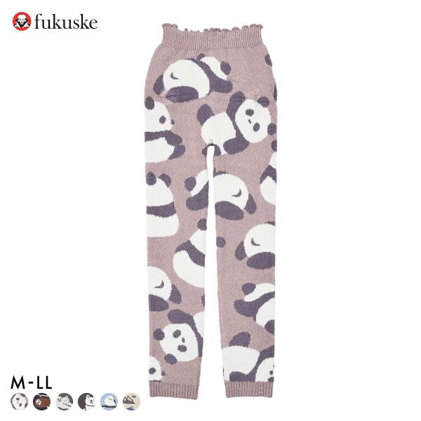 福助 ふんわりあったか モコパン レディース レギンス ロングパンツ ルームウェア fukuske