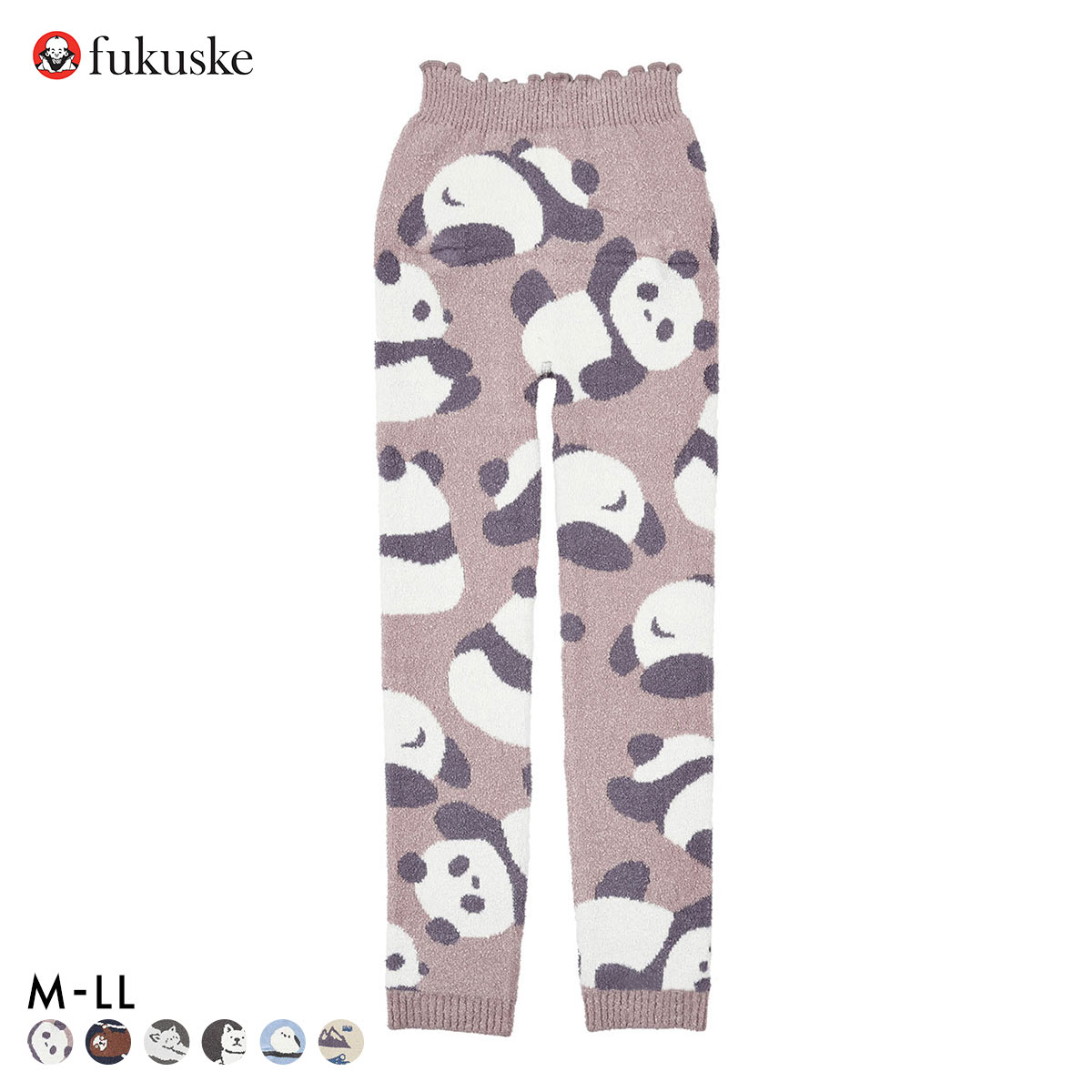 福助 ふんわりあったか モコパン レディース レギンス ロングパンツ ルームウェア fukuske