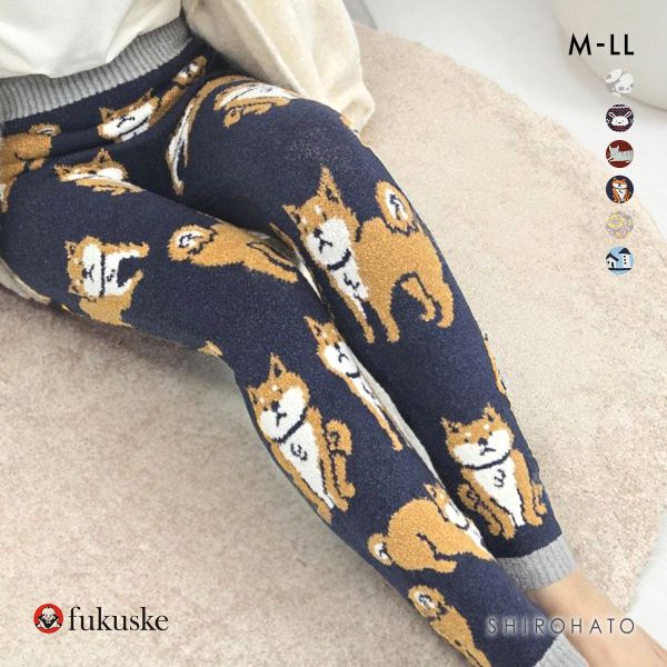 福助 ふんわりあったか モコパン レディース レギンス ロングパンツ ルームウェア fukuske