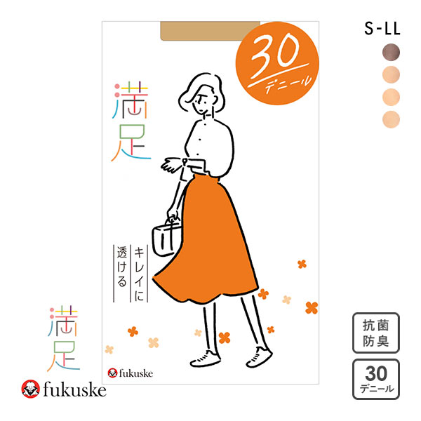 福助 Fukuske ストッキング パンスト 30デニール シアータイツ 日本製