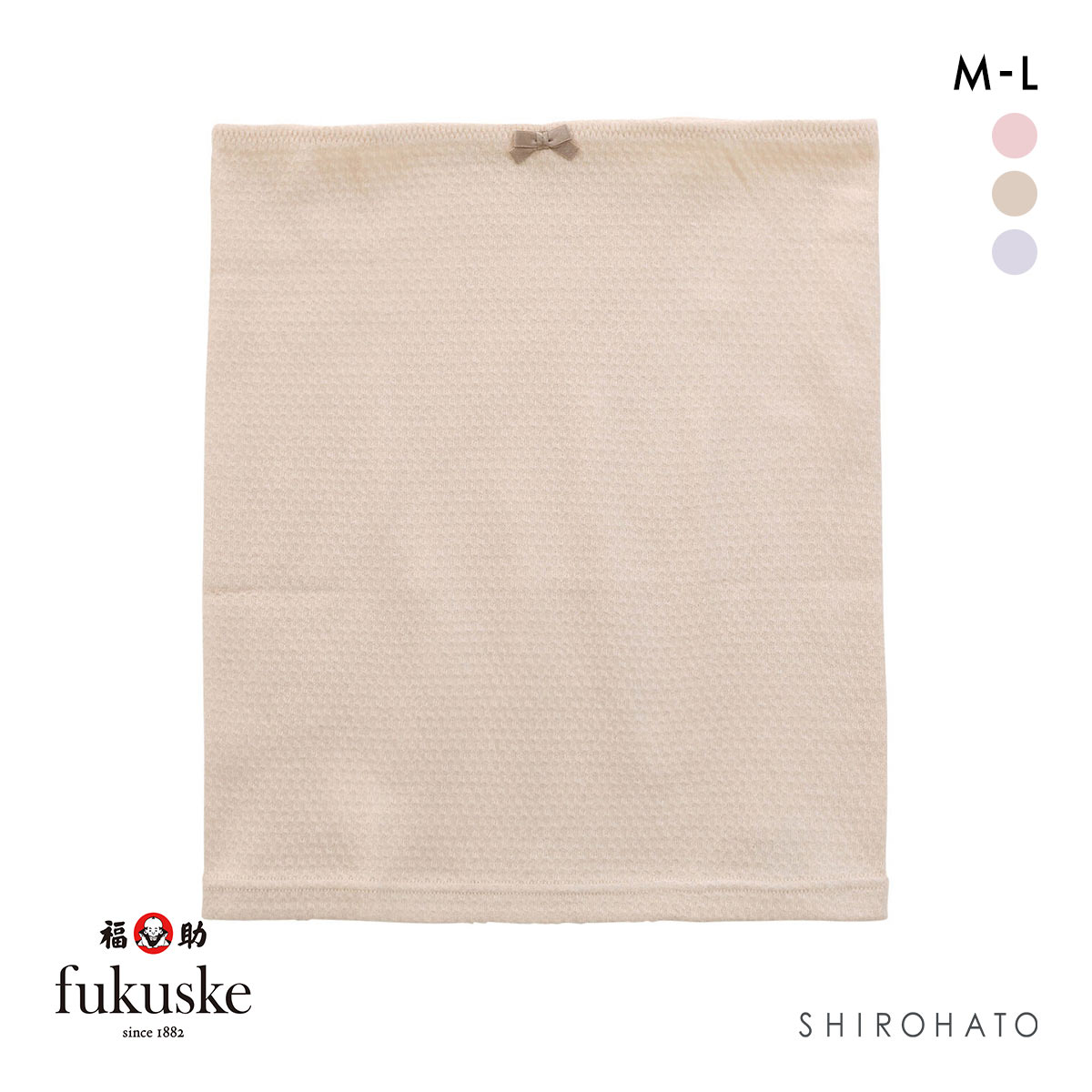 福助 Fukuske 袋編み はらまき 薄手 オールシーズン用 日本製(BE-ベージュ-M-L)