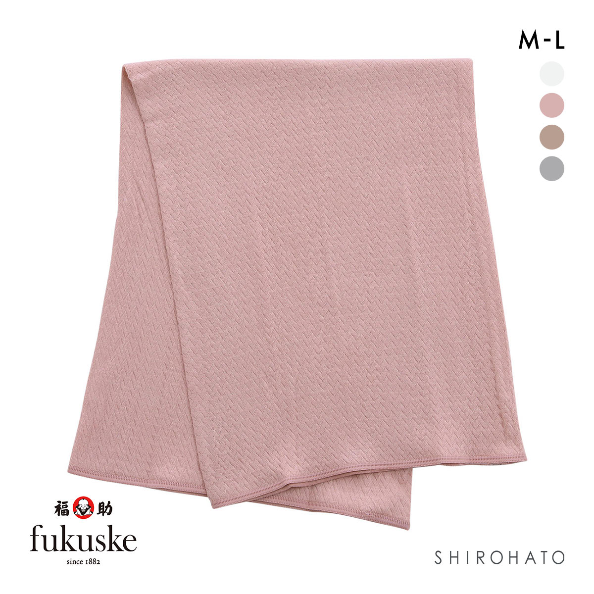 福助 Fukuske 綿混 薄手はらまき 男女兼用 日本製(PI-ピンク-M)