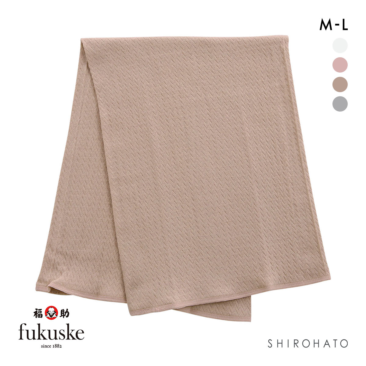 福助 Fukuske 綿混 薄手はらまき 男女兼用 日本製(BE-ベージュ-M)