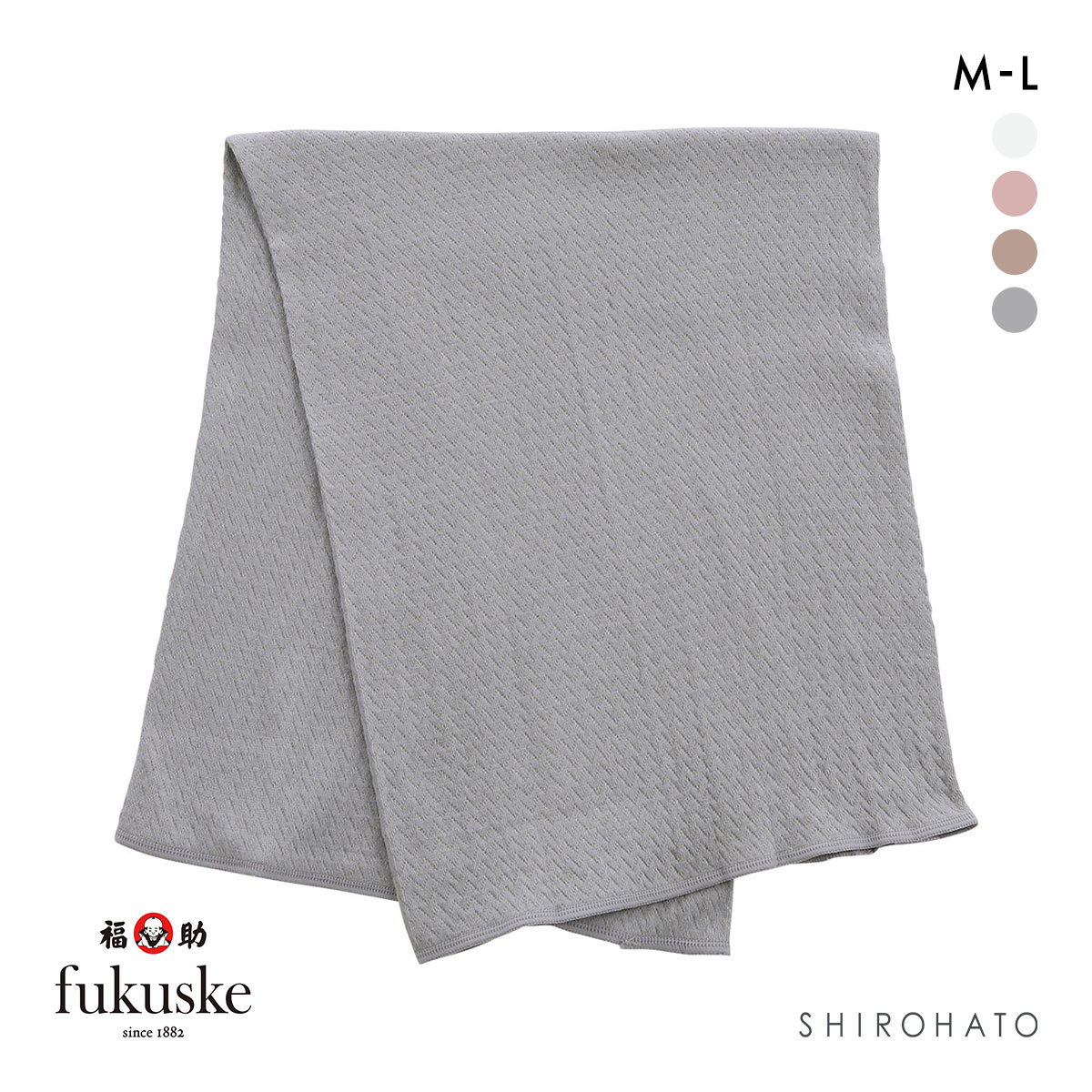 福助 Fukuske 綿混 薄手はらまき 男女兼用 日本製(GY-グレー-M)