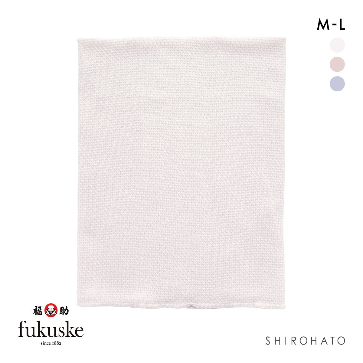 福助 fukuske  綿シルク 腹巻 はらまき 薄手 オールシーズン用 日本製 レディース メンズ 男女兼用(WH-ホワイト-M)