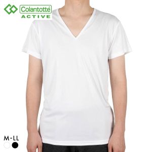 コラントッテ アクティブ Vネック 半袖シャツ メンズ テラックス 血行促進 リラックス Colantotte Active 大きいサイズ