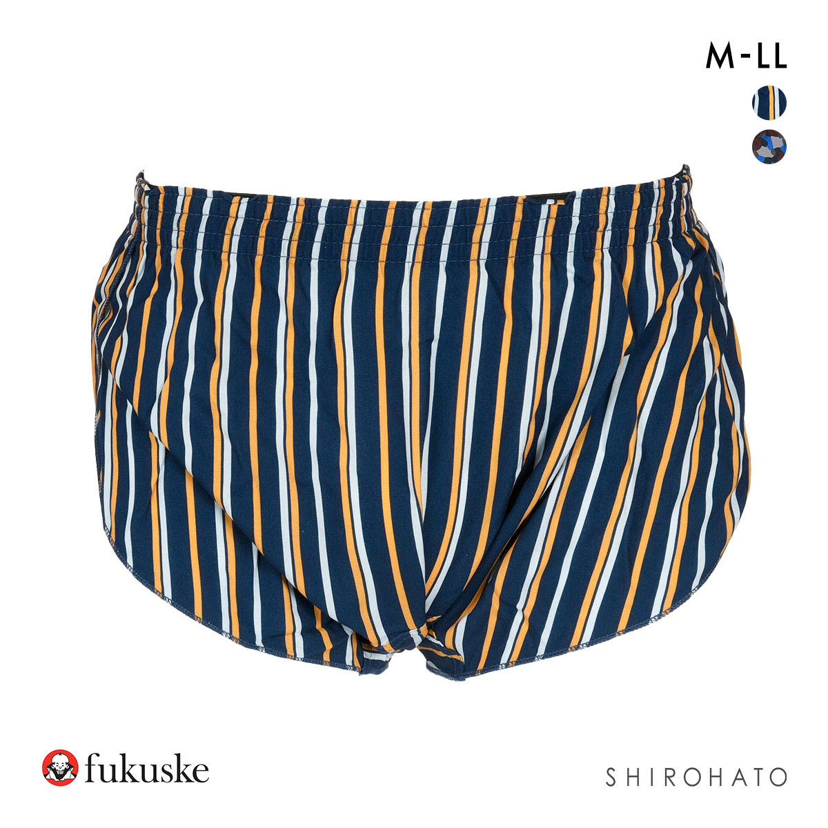 福助 BEAUTY AND FUNCTION FOR MEN サイドオープン トランクス メンズ 前とじ fukuske(NV-ネイビー-M)