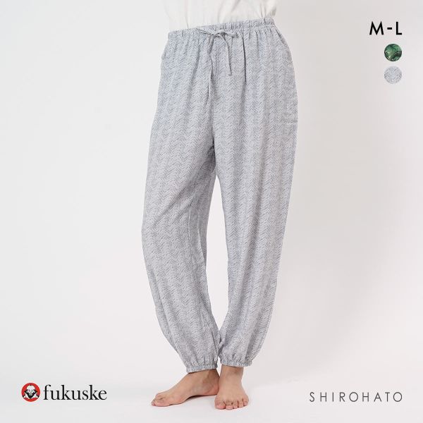 福助 レーヨン ジョガーパンツ ボトムス レディース ルームウェア パジャマ fukuske