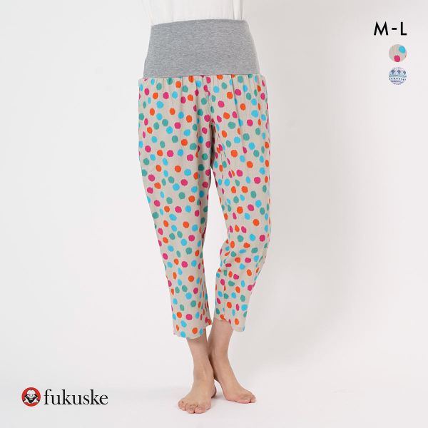 10%OFF 福助 綿楊柳 腹巻付き 9分丈パンツ レディース ルームウェア パジャマ fukuske 10%OFF 福助 綿楊柳 腹巻付き 9分丈パンツ レディース ルームウェア パジャマ fukuske
