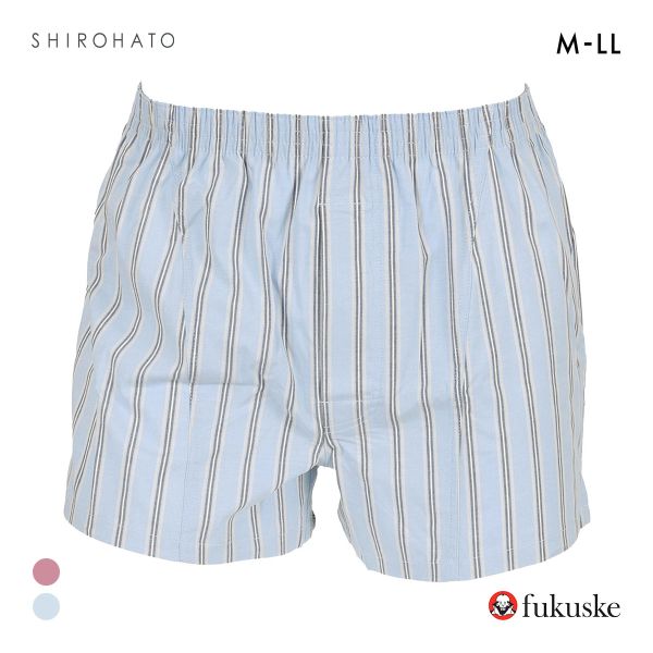 福助 SHITATEYA PANTS ストライプ ストレッチ トランクス メンズ 前あき fukuske